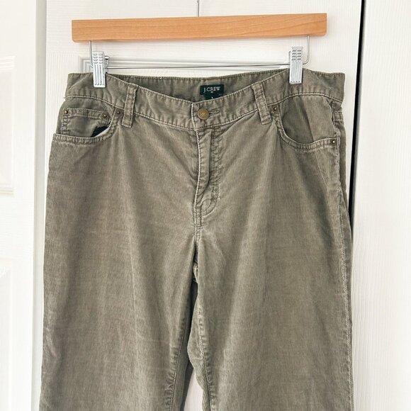 J.Crew City Fit Bootcut Corduroy Pants Olive Green Women’s Size 8 - Picture 3 of 8